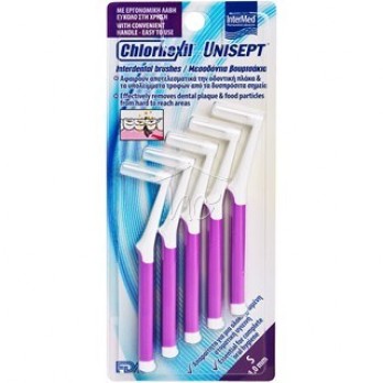 Intermed Chlorhexil Interdental Brushes Μεσοδόντια Βουρτσάκια S 1.0 mm, 5τμχ