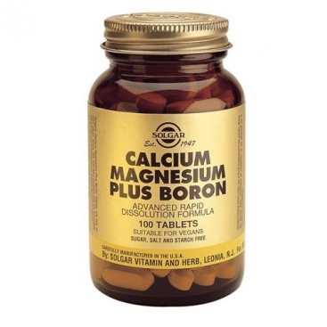 Solgar Calcium Magnesium plus Boron 100tabs - Υγεία οστών και αρθρώσεων