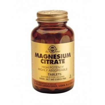 Solgar Magnesium Citrate 200mg, 120tabs | Συμπλήρωμα Διατροφής με Μαγνήσιο