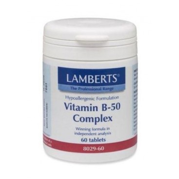 Lamberts Vitamin B-50 Complex 60tabs |Σύμπλεγμα Βιταμίνης B