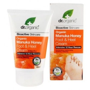 Dr.Organic Manuka Honey Foot & Heel Cream Κρέμα Ποδιών & Πελμάτων με Βιολογικό Μέλι Μανούκα 125 ml