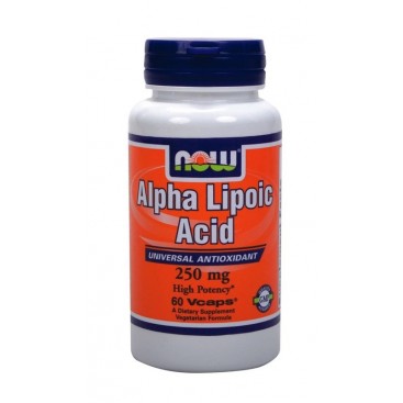 Now Foods Alpha Lipoic Acid 250mg 60 Veg.caps | Συμπλήρωμα Διατροφής Αντιοξειδωτικό 