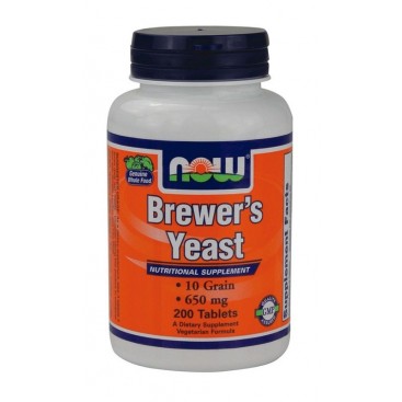 Now Foods Brewers Yeast 10gr 650mg 200tabs | Συμπλήρωμα Διατροφής με Μαγιά Μπύρας