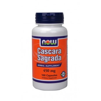 Now Foods Cascara Sagrada 450mg 100caps |  Συμπλήρωμα Διατροφής για την Δυσκοιλιότητα