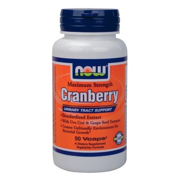 Now Foods Cranberry Maximum Strenght 90vcaps | Συμπλήρωμα για την Υγεία του Ουροποιητικού Συστήματος 