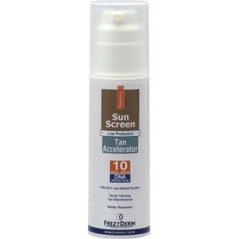 Frezyderm Sun Screen Tan Accelerator SPF10 150ml | Αντιηλιακή Κρέμα Προσώπου & Σώματος Για Γρήγορο Μαύρισμα