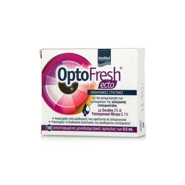 Intermed Optofresh Ecto Eye Drops 10x0.5ml | Οφθαλμικές Σταγόνες για την Αντιμετώπιση των Συμπτωμάτων της Αλλεργικής Επιπεφυκίτιδας 