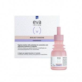 Intermed Eva Intima Biolact Douche 4 συσκευές κολπικών πλύσεων & 4 φακελίσκοι