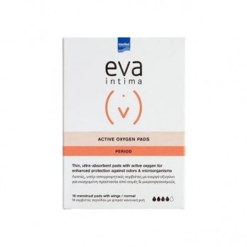 Intermed Eva Intima Active Oxygen 18Pads | Λεπτές και Υπερ-Απορροφητικές Σερβιέτες με Ενεργό Οξυγόνο , Κανονική Ροή