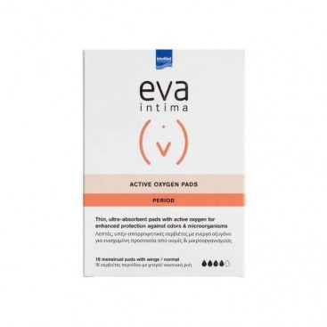 Intermed Eva Intima Active Oxygen 18Pads | Λεπτές και Υπερ-Απορροφητικές Σερβιέτες με Ενεργό Οξυγόνο , Κανονική Ροή