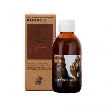 Korres Honey Base Syrup 200ml | Σιρόπι με Μέλι, Μάραθο, Γλυκάνισο και Θυμάρι για το Βήχα & τον Ερεθισμένο Λαιμό