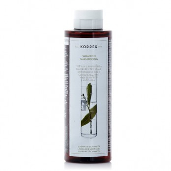 Korres Shampoo Laurel & Echinachea 250ml | Σαμπουάν Δάφνη & Echinacea για Πιτυρίδα & Ξηροδερμία 