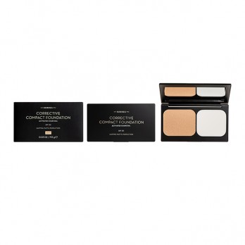 Korres Corrective Compact Foundation Activated Charcoal SPF20 ACCF1 , 9.5g | Διορθωτικό Compact Make-Up με Ενεργό Άνθρακα για Ατέλειες & Ματ Αποτέλεσμα