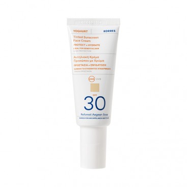 Korres Sunscreen Yoghurt Tinted Face Cream SPF30 40ml | Αντηλιακή Κρέμα Προσώπου Γιαούρτι με Χρώμα