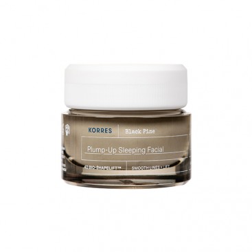 Korres Black Pine Plump-Up Sleeping Facial 40ml |  Μαύρη Πεύκη Κρέμα Νύχτας για Σύσφιγξη + Lifting