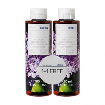 Korres Body Cleanser Lilac 2x250ml | Αφρόλουτρο με Άρωμα Πασχαλιά 1+1 Δώρο