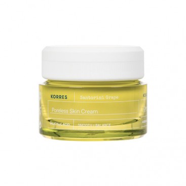 Korres Santorini Grape Poreless Skin Cream 40ml |  Κρέμα Προσώπου Ελαφριάς Υφής για Ρύθμιση της Λιπαρότητας & για Μείωση των Πόρων 