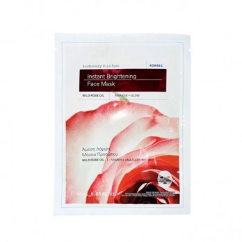 Korres Apothecary Wild Rose Instant Brightening Face Mask 20ml | Άγριο Τριαντάφυλλο  Μάσκα Προσώπου