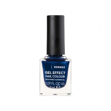 Korres Gel Effect Nail Colour 87 Infinity Blue 11ml | Βερνίκι Νυχιών Απόλυτης Λάμψης & Διάρκειας