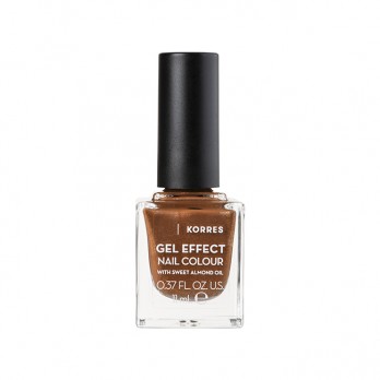 Korres Gel Effect Nail Colour 66 Aegean Bronze 11ml | Βερνίκι Νυχιών Απόλυτης Λάμψης & Διάρκειας