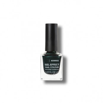 Korres Gel Effect Nail Colour 89 Velvet Green 11ml | Βερνίκι Νυχιών Απόλυτης Λάμψης & Διάρκειας