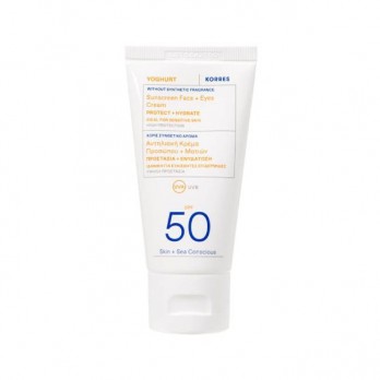 Korres Sunscreen Yoghurt Face & Eyes Cream  SPF50 50ml | Αντηλιακή Κρέμα Προσώπου & Ματιών με Γιαούρτι