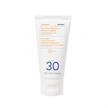 Korres Sunscreen Yoghurt Face Cream SPF30 50ml | Αντηλιακή Κρέμα Προσώπου με Γιαούρτι