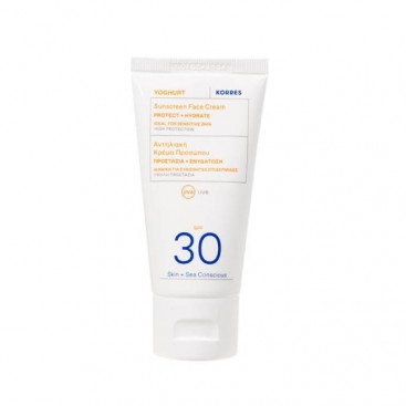 Korres Sunscreen Yoghurt Face Cream SPF30 50ml | Αντηλιακή Κρέμα Προσώπου με Γιαούρτι