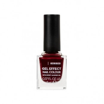 Korres Gel Effect Nail Colour 55 Pomegranate ,11ml | Βερνίκι Νυχιών Απόλυτης Λάμψης & Διάρκειας