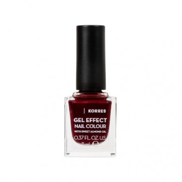 Korres Gel Effect Nail Colour 55 Pomegranate ,11ml | Βερνίκι Νυχιών Απόλυτης Λάμψης & Διάρκειας