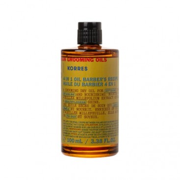 Korres Αthenian Grooming 4 in 1 Oil Barber's Recipe 100ml | Ξηρό Λάδι Περιποίησης για Μαλλιά και Γένια 4 σε 1