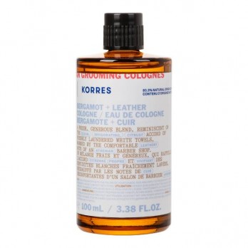 Korres Athenian Grooming Bergamot & Leather Eau de Cologne 100ml | Ανδρικό Άρωμα με Νότες Περγαμόντο, Δέρμα & Εσπεριδοειδή