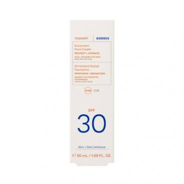 Korres Sunscreen Yoghurt  Face Cream SPF30 50ml | Αντηλιακή Κρέμα Προσώπου Γιαούρτι