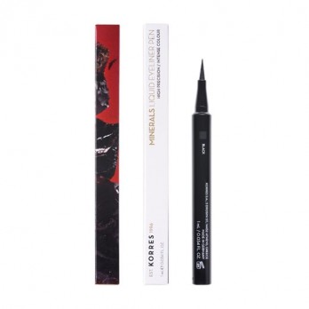 Korres Minerals Liquid Eyeliner Pen 01 Black 1ml | Μολύβι ματιών για Ακριβής Εφαρμογή και Έντονο χρώμα Μαύρο Χρώμα