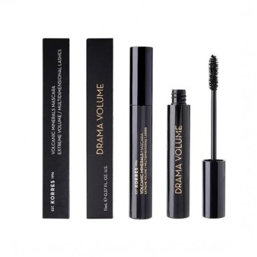 Korres Volcanic Minerals Mascara Drama Volume 01 Black 11ml | Μάσκαρα για Μέγιστο Όγκο\Πολυδιάστατες Βλεφαρίδες Μαύρο