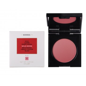 Korres Wild Rose Brightening Vibrant Colour Blush 5.5gr |Ρουζ Λάμψης Dusty Rose Νο.24