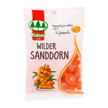 Kaiser 1889 Wilder Sanddorn 60gr | Καραμέλες για το Βήχα με Ιπποφαές και Γέμιση Φρούτων