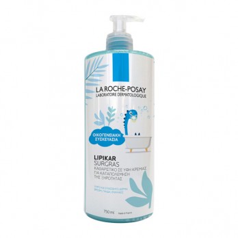 La Roche Posay Lipikar Surgras Family Size 750ml | Συμπυκνωμένη Κρέμα Καθαρισμού Προσώπου & Σώματος Κατά της Ξηρότητας