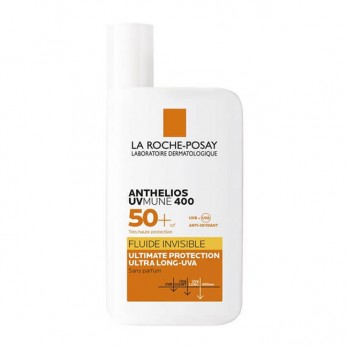 La Roche Posay Anthelios UVmune 400 Invisible Fluid No Perfume SPF50 50ml | Λεπτόρρευστη Αντηλιακή Κρέμα Προσώπου Χωρίς Άρωμα 