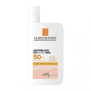 La Roche Posay Anthelios UVmune 400 Tinted Fluid SPF50+ 50ml |  Λεπτόρρευστη Αντηλιακή Κρέμα Προσώπου με Χρώμα