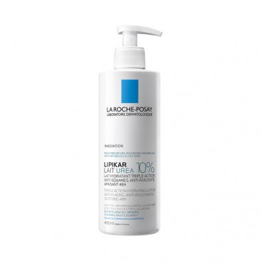 La Roche Posay Lipikar Lait Urea 10% 400ml | Ενυδατικό Γαλάκτωμα Τριπλής Δράσης για το Ξηρό Τραχύ Δέρμα 