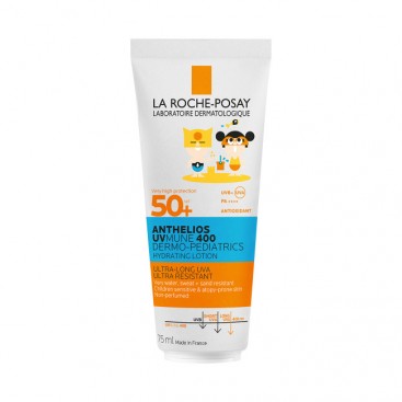 La Roche Posay Anthelios UVMUNE 400 Dermo-Pediatrics Hydrating Lotion SPF 50+, 75ml | Eνυδατικό Αντηλιακό Γαλάκτωμα για το Ευαίσθητο Παιδικό Δέρμα & για το Δέρμα με Τάση Ατοπίας