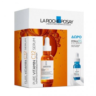 La Roche Posay Pure Vitamin C12 Serum Αντιοξειδωτικός Ορός με Βιταμίνη C 30ml & Δώρο Hyalu B5 Eye Serum Αντιρυτιδικός Ορός Ματιών 5ml