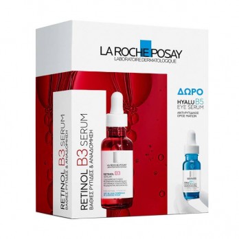 La Roche Posay Retinol B3 Serum Αντιρυτιδικό Συμπύκνωμα Ρετινόλης για Ανάπλαση της Επιδερμίδας 30ml & Δώρο Hyalu B5 Eye Serum  Αντιρυτιδικός Ορός Ματιών 5ml