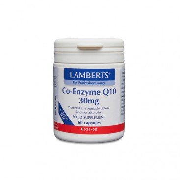 Lamberts Co-Enzyme Q10 30mg 60caps | Συμπλήρωμα Διατροφής με Συνένζυμο Q10