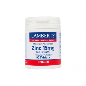 Lamberts Zinc 15mg (Citrate) 90tabs |  Συμπλήρωμα Ψευδάργυρου