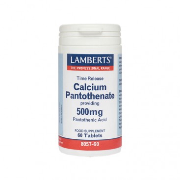 Lamberts Calcium Pantothenate (Vitamin B5) 500mg T/R 60tabs | Συμπλήρωμα Διατροφής με Παντοθενικό Οξύ