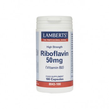 Lamberts Riboflavin (Vitamin B2) 50mg 100caps | Συμπλήρωμα Διατροφής Βιταμίνης Β2