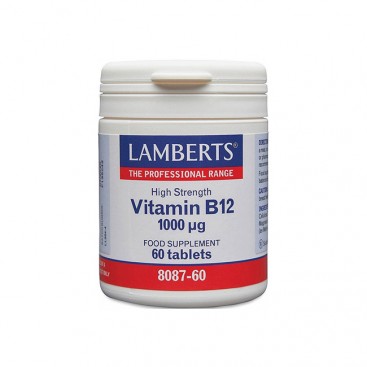 Lamberts Vitamin B-12 1000mcg (Methilcobalamin) 60tabs | Βιταμίνη Β12 Συμπλήρωμα Διατροφής