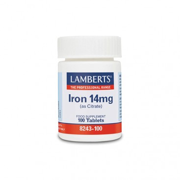 Lamberts Iron 14mg 100tabs |  Συμπλήρωμα Διατροφής με Σίδηρο 